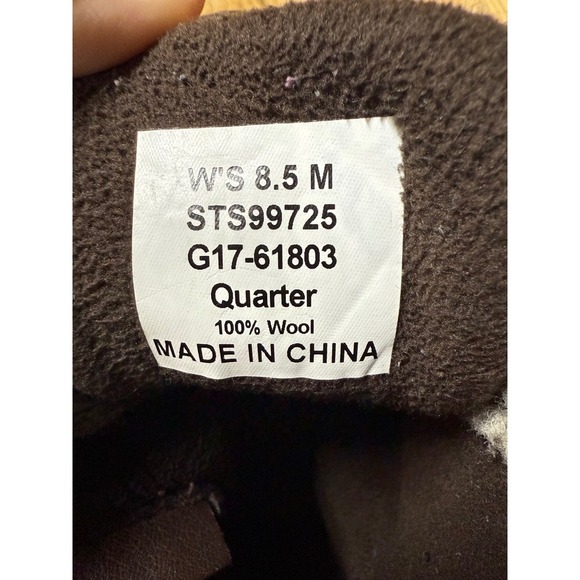 Sperry Dark Brown 100% Wool Duck Boots Weather Boots Size Women's 8 1/2 - Picture 7 of 7